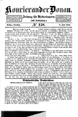 Kourier an der Donau (Donau-Zeitung) Dienstag 9. Juni 1846