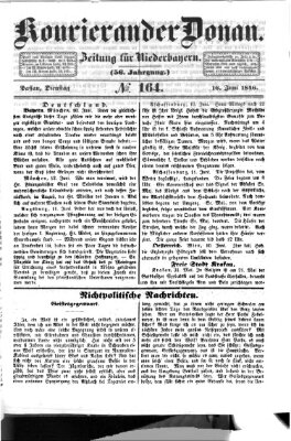 Kourier an der Donau (Donau-Zeitung) Dienstag 16. Juni 1846