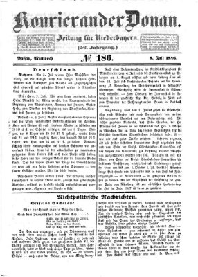 Kourier an der Donau (Donau-Zeitung) Mittwoch 8. Juli 1846