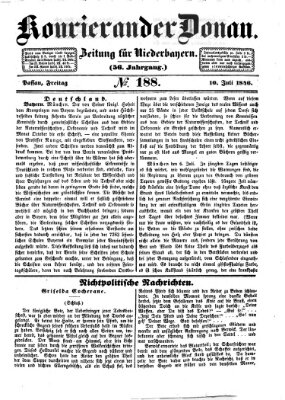 Kourier an der Donau (Donau-Zeitung) Freitag 10. Juli 1846