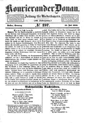 Kourier an der Donau (Donau-Zeitung) Sonntag 19. Juli 1846