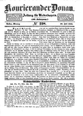 Kourier an der Donau (Donau-Zeitung) Montag 20. Juli 1846