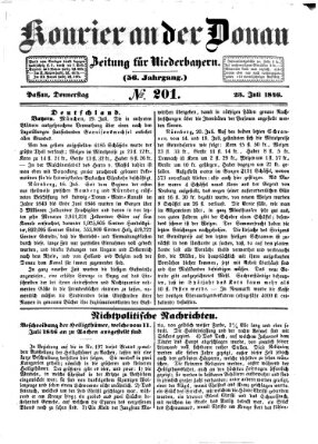 Kourier an der Donau (Donau-Zeitung) Donnerstag 23. Juli 1846