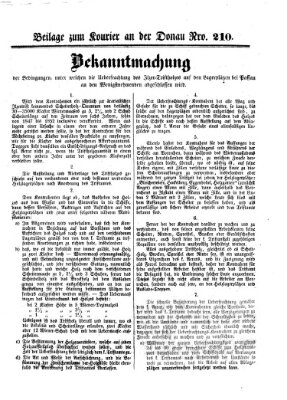 Kourier an der Donau (Donau-Zeitung) Samstag 1. August 1846