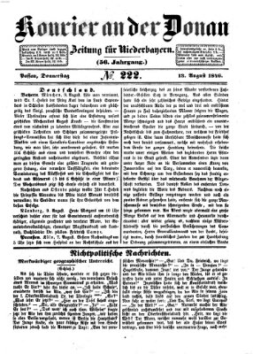 Kourier an der Donau (Donau-Zeitung) Donnerstag 13. August 1846