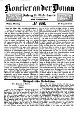 Kourier an der Donau (Donau-Zeitung) Montag 17. August 1846