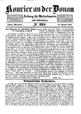 Kourier an der Donau (Donau-Zeitung) Mittwoch 19. August 1846