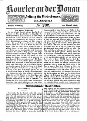 Kourier an der Donau (Donau-Zeitung) Sonntag 23. August 1846