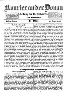 Kourier an der Donau (Donau-Zeitung) Montag 24. August 1846