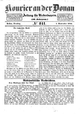 Kourier an der Donau (Donau-Zeitung) Dienstag 1. September 1846