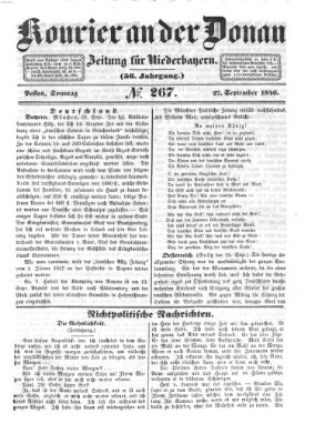 Kourier an der Donau (Donau-Zeitung) Sonntag 27. September 1846