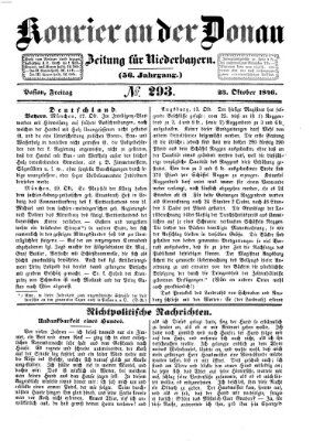 Kourier an der Donau (Donau-Zeitung) Freitag 23. Oktober 1846