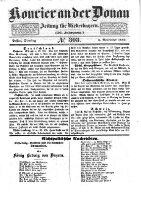 Kourier an der Donau (Donau-Zeitung) Dienstag 3. November 1846