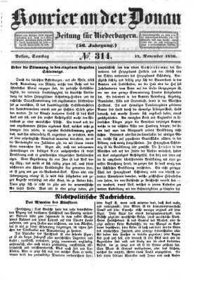 Kourier an der Donau (Donau-Zeitung) Samstag 14. November 1846