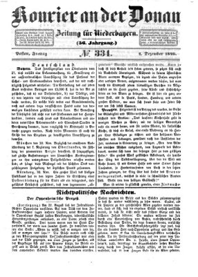 Kourier an der Donau (Donau-Zeitung) Freitag 4. Dezember 1846