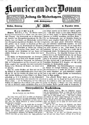 Kourier an der Donau (Donau-Zeitung) Sonntag 6. Dezember 1846