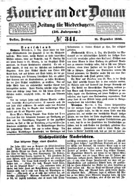 Kourier an der Donau (Donau-Zeitung) Freitag 11. Dezember 1846