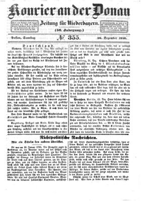 Kourier an der Donau (Donau-Zeitung) Samstag 26. Dezember 1846