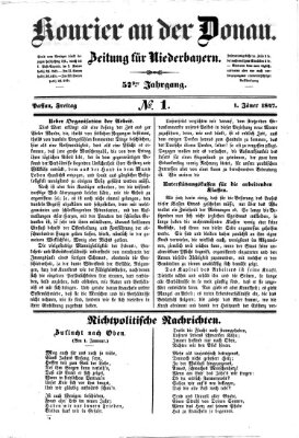 Kourier an der Donau (Donau-Zeitung) Freitag 1. Januar 1847