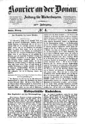 Kourier an der Donau (Donau-Zeitung) Montag 4. Januar 1847