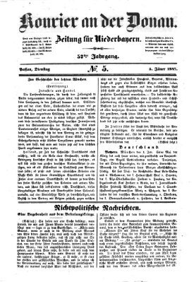 Kourier an der Donau (Donau-Zeitung) Dienstag 5. Januar 1847