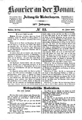 Kourier an der Donau (Donau-Zeitung) Freitag 15. Januar 1847