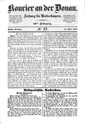 Kourier an der Donau (Donau-Zeitung) Sonntag 17. Januar 1847