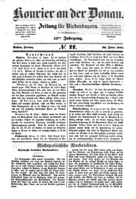 Kourier an der Donau (Donau-Zeitung) Freitag 22. Januar 1847