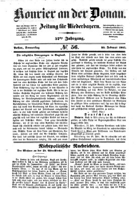 Kourier an der Donau (Donau-Zeitung) Donnerstag 25. Februar 1847