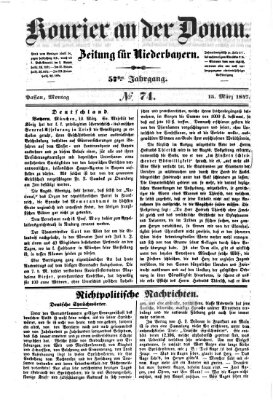 Kourier an der Donau (Donau-Zeitung) Montag 15. März 1847