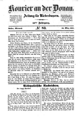 Kourier an der Donau (Donau-Zeitung) Mittwoch 24. März 1847