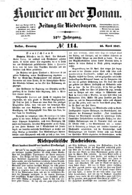 Kourier an der Donau (Donau-Zeitung) Sonntag 25. April 1847