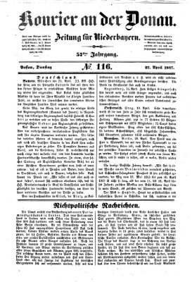 Kourier an der Donau (Donau-Zeitung) Dienstag 27. April 1847