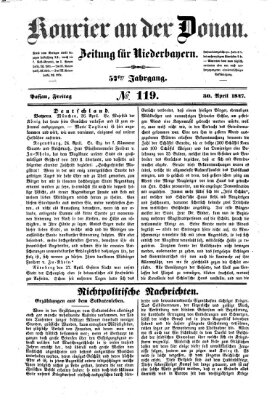 Kourier an der Donau (Donau-Zeitung) Freitag 30. April 1847