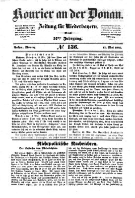 Kourier an der Donau (Donau-Zeitung) Montag 17. Mai 1847