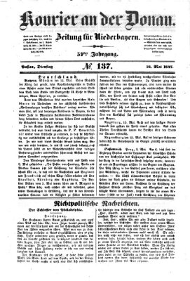 Kourier an der Donau (Donau-Zeitung) Dienstag 18. Mai 1847