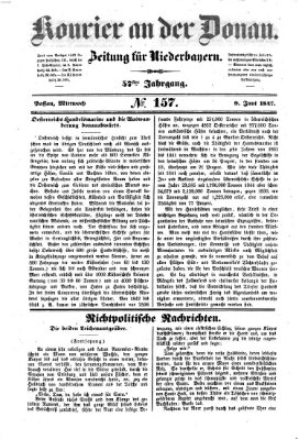 Kourier an der Donau (Donau-Zeitung) Mittwoch 9. Juni 1847