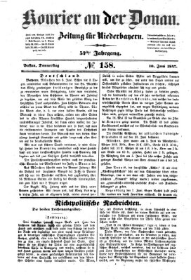 Kourier an der Donau (Donau-Zeitung) Donnerstag 10. Juni 1847