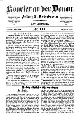 Kourier an der Donau (Donau-Zeitung) Mittwoch 23. Juni 1847