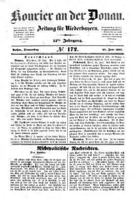 Kourier an der Donau (Donau-Zeitung) Donnerstag 24. Juni 1847