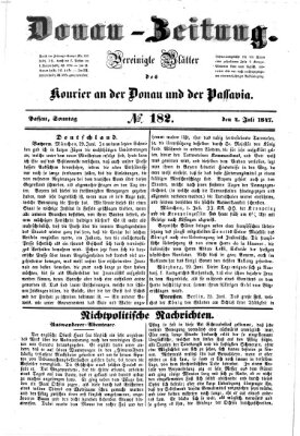 Donau-Zeitung Sonntag 4. Juli 1847