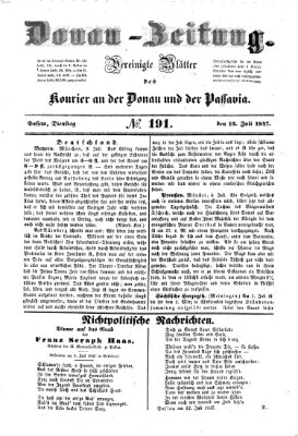 Donau-Zeitung Dienstag 13. Juli 1847