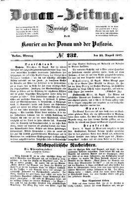 Donau-Zeitung Montag 23. August 1847