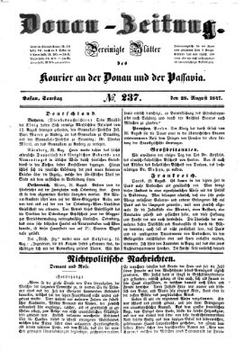 Donau-Zeitung Samstag 28. August 1847