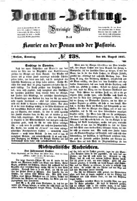 Donau-Zeitung Sonntag 29. August 1847