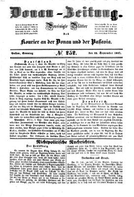 Donau-Zeitung Sonntag 12. September 1847