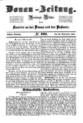 Donau-Zeitung Sonntag 26. September 1847