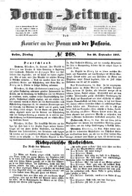 Donau-Zeitung Dienstag 28. September 1847