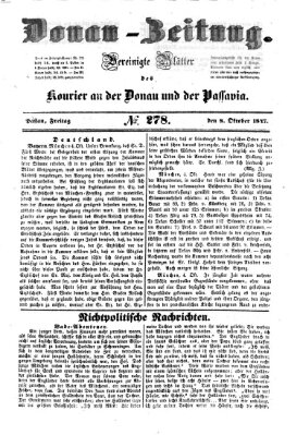 Donau-Zeitung Freitag 8. Oktober 1847