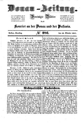 Donau-Zeitung Samstag 16. Oktober 1847